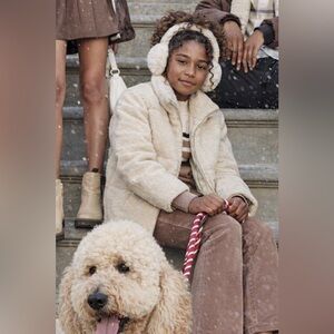 Abercrombie Kids Girl Sherpa Puffer Jacket 7/8 $89.95